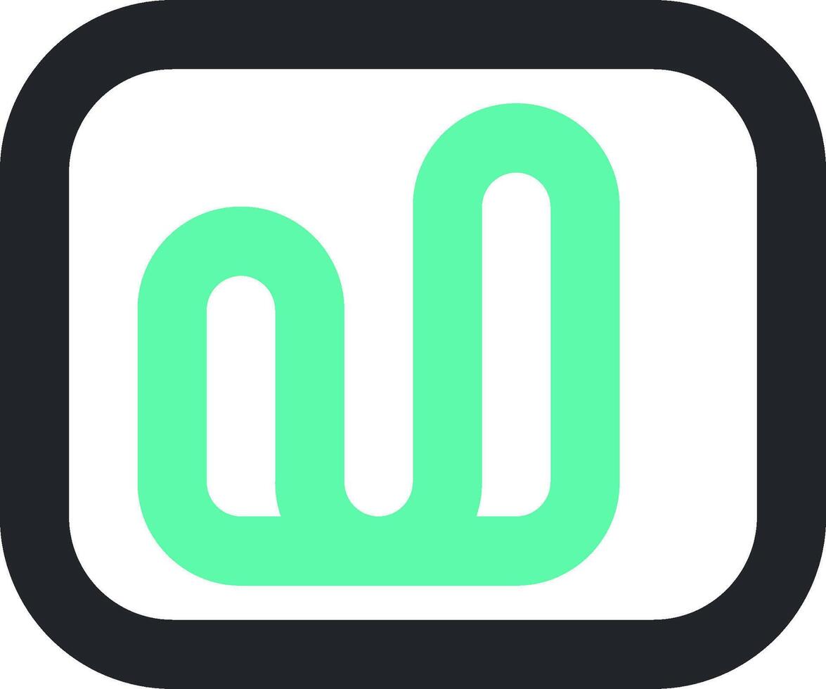 The logo for the app is a green and black square vector