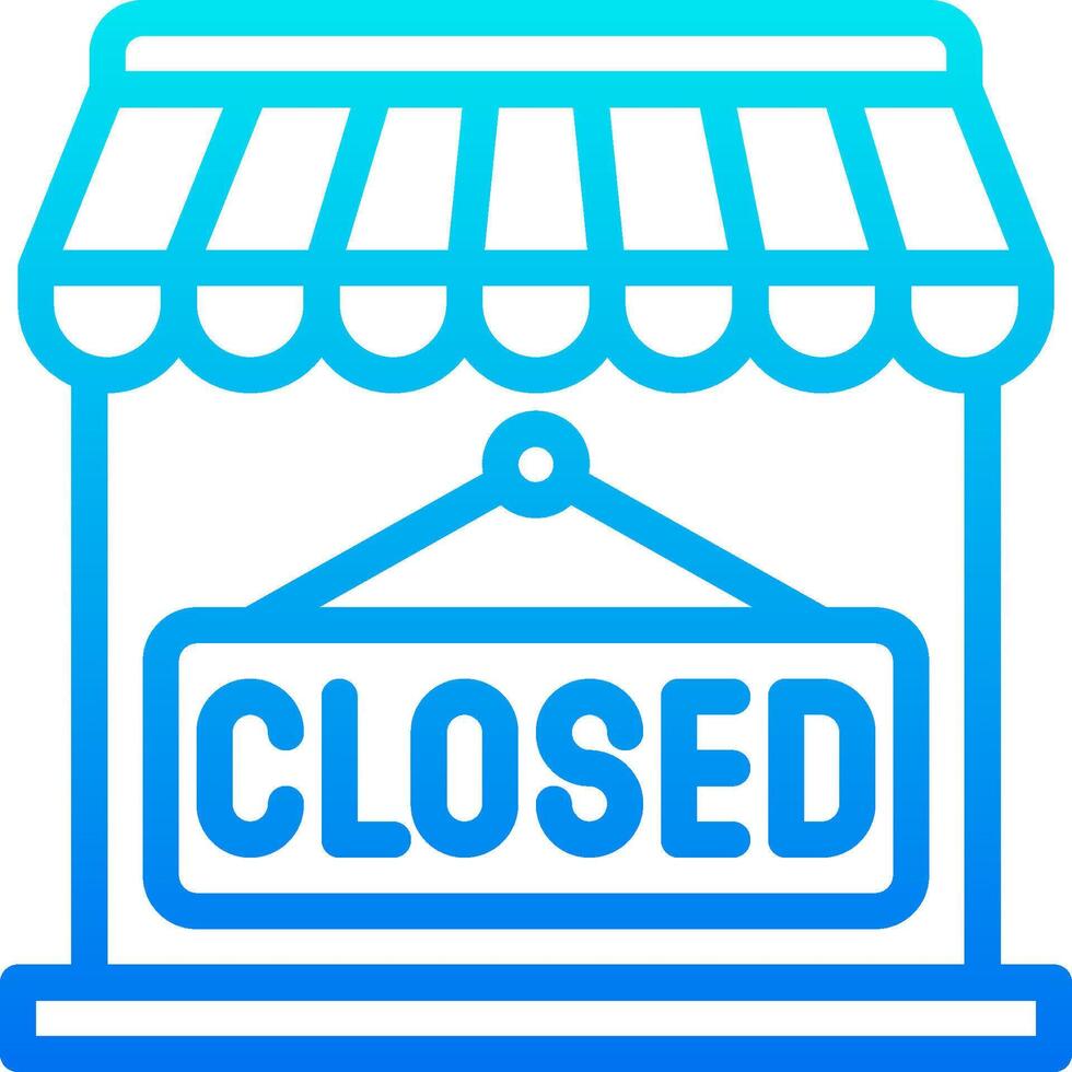 A closed sign with a blue background vector