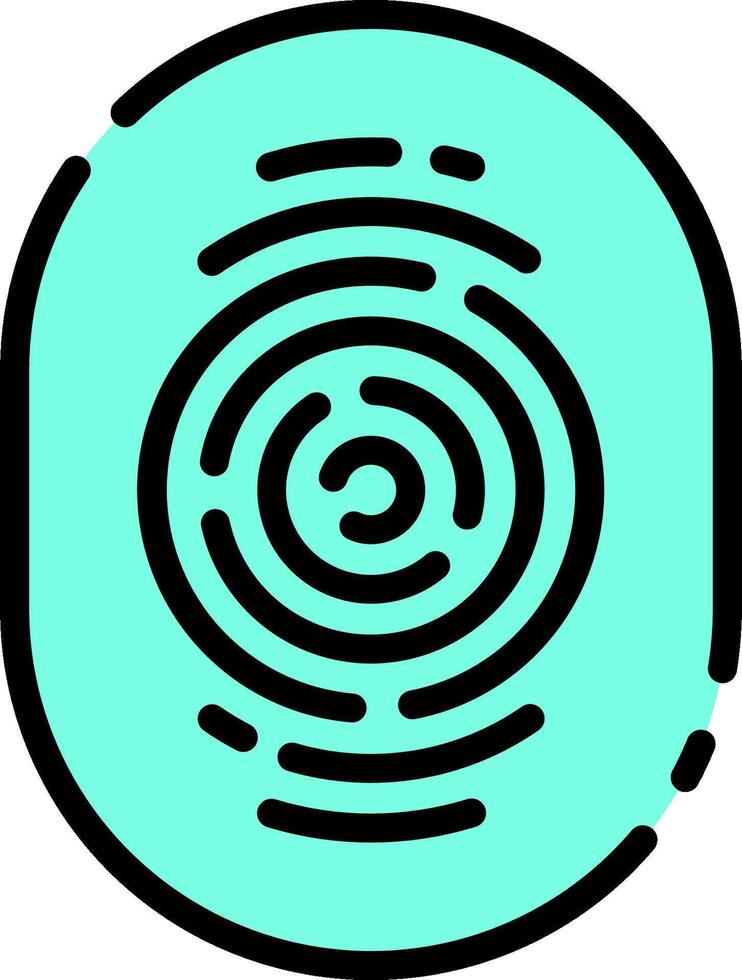 A fingerprint icon on a white background vector