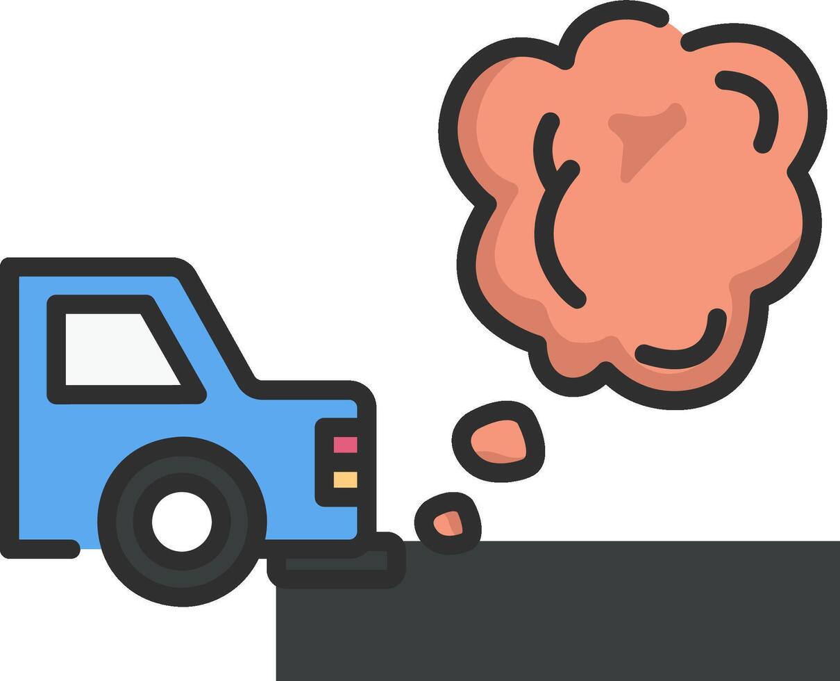 Car accident illustration vector