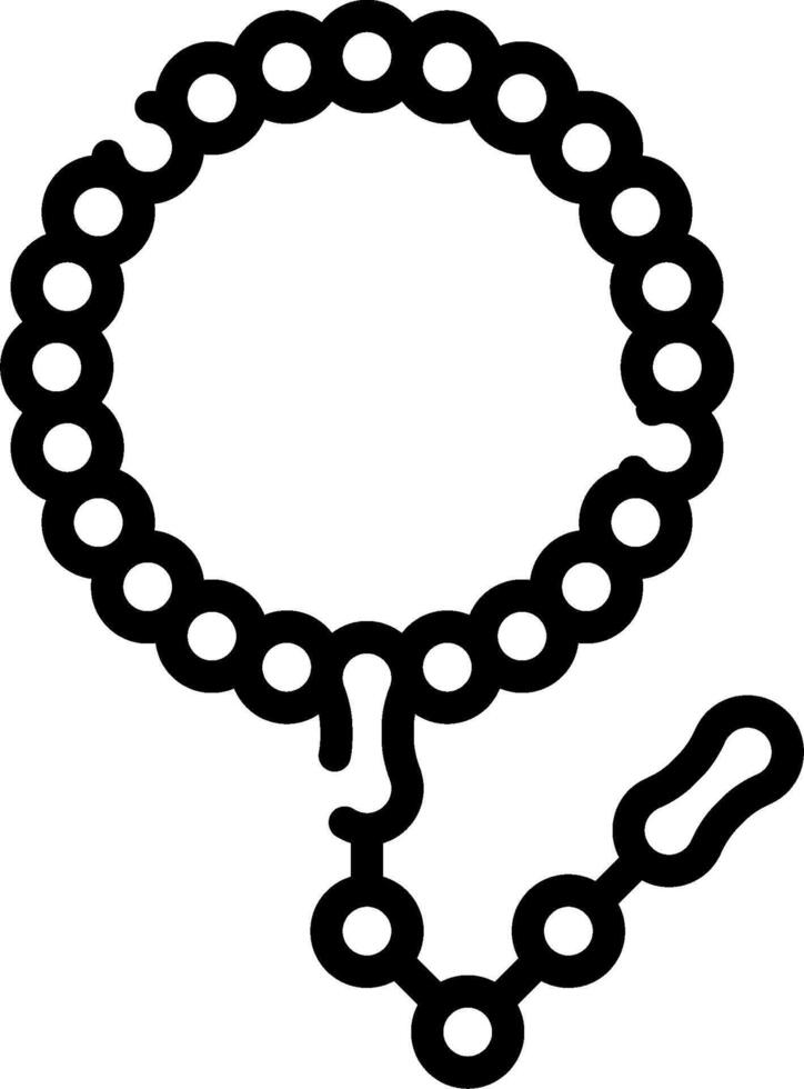 A black and white image of a bracelet vector