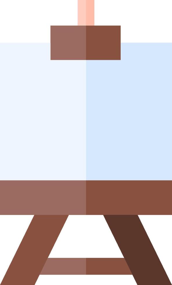 A painting easel with a brush on it vector