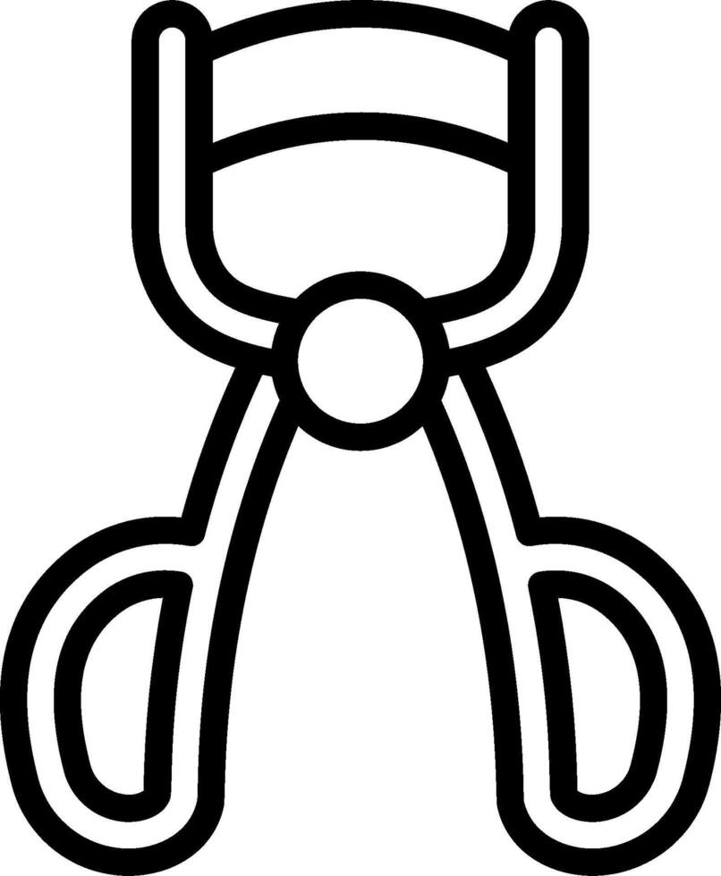 A black and white drawing of a pair of scissors vector