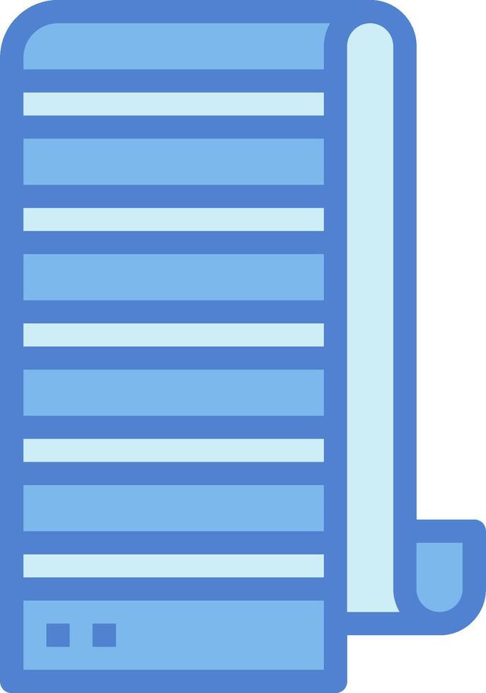 A blue file icon on a white background vector