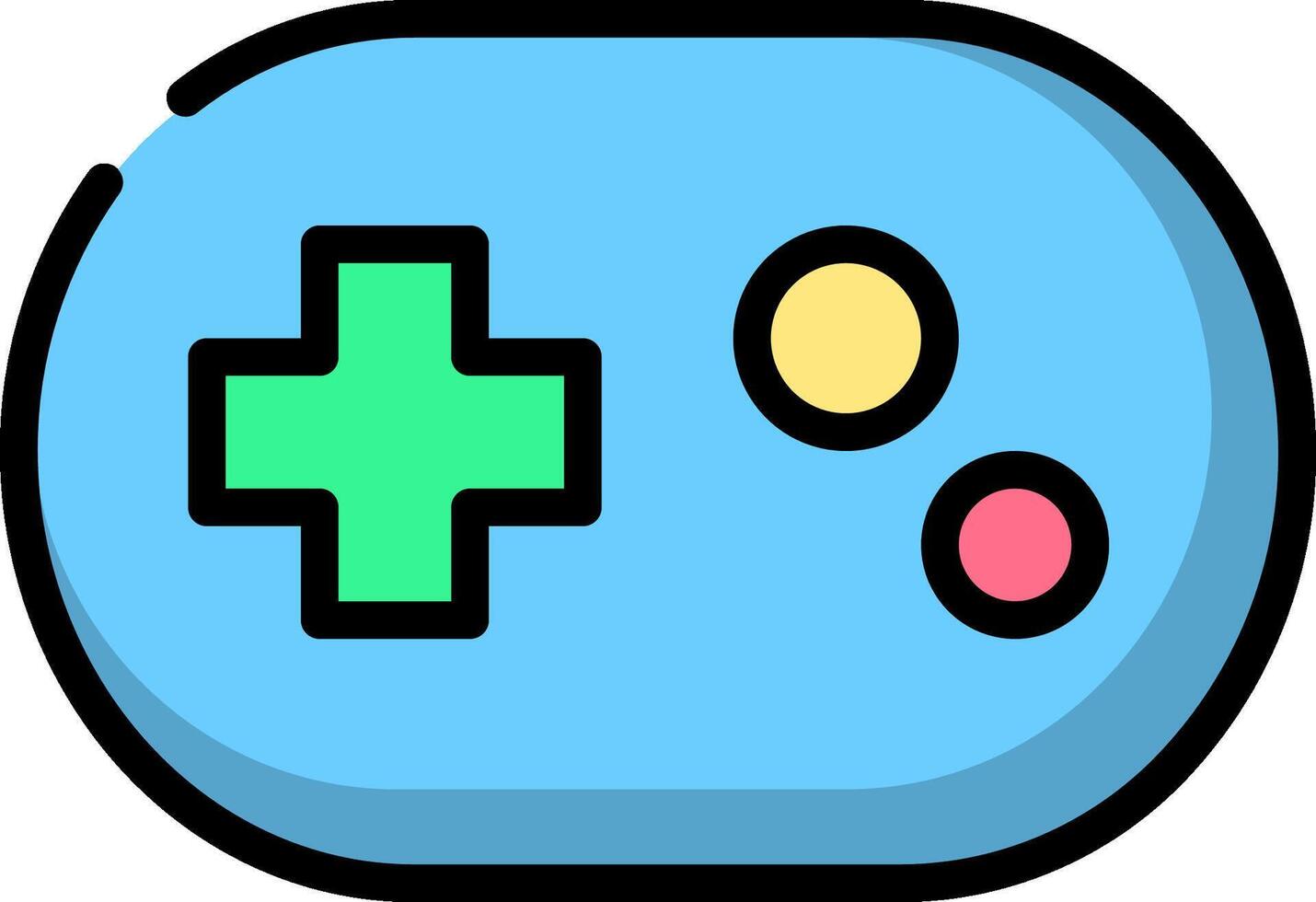 A game controller icon with a cross on it vector