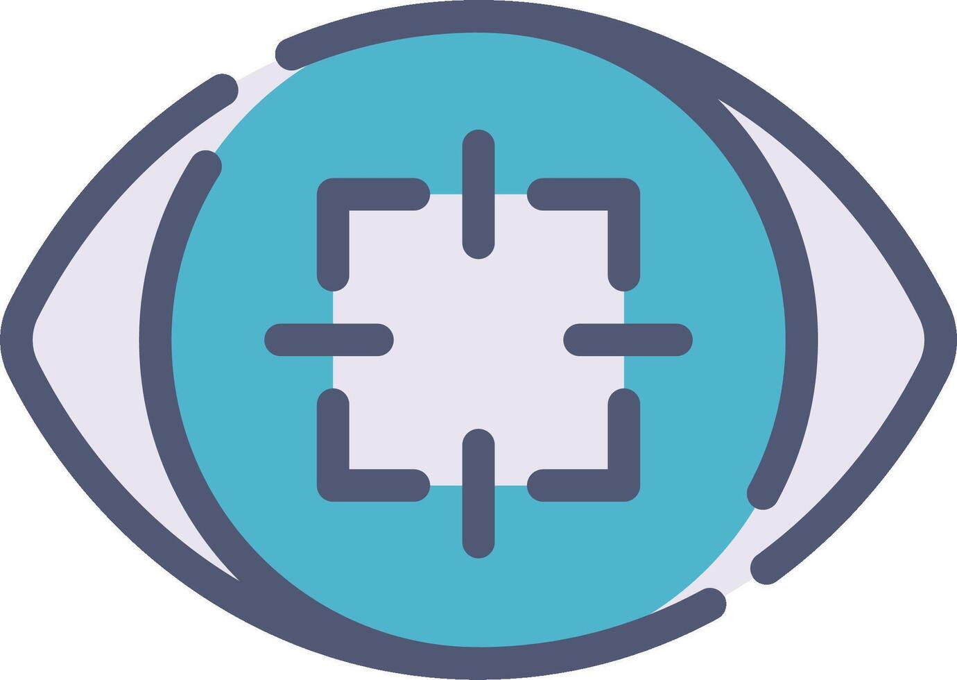 An eye with a cross in the middle of it vector