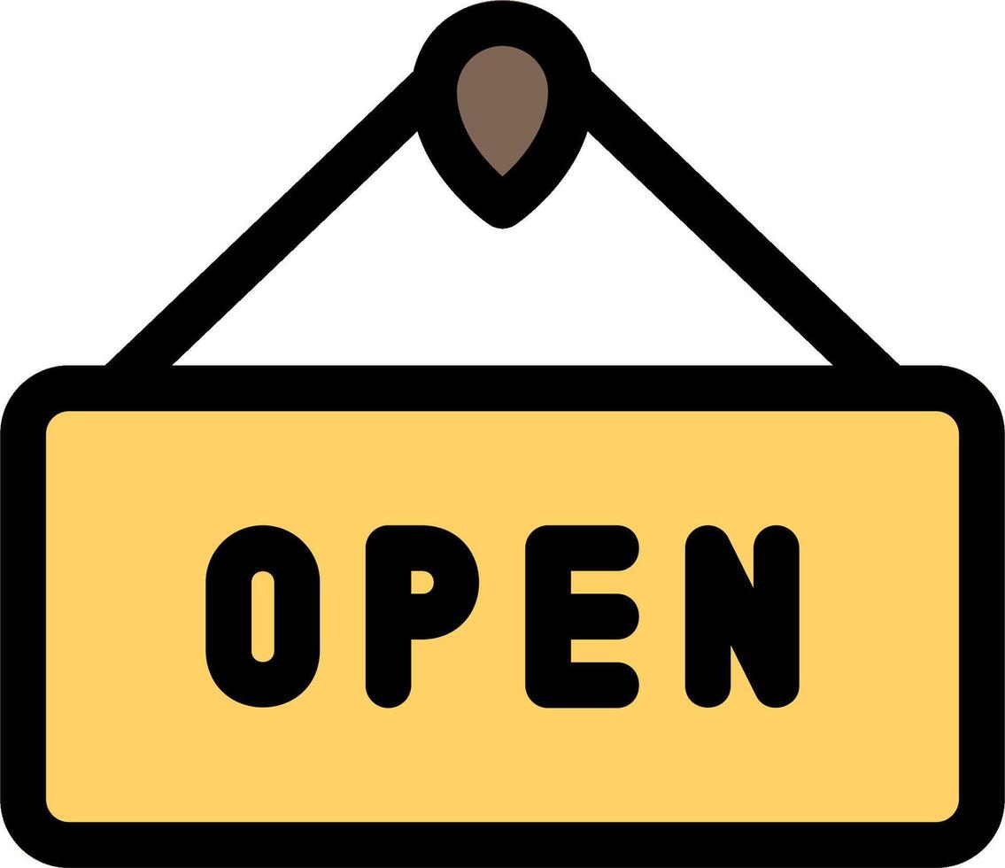 Open sign clipart vector