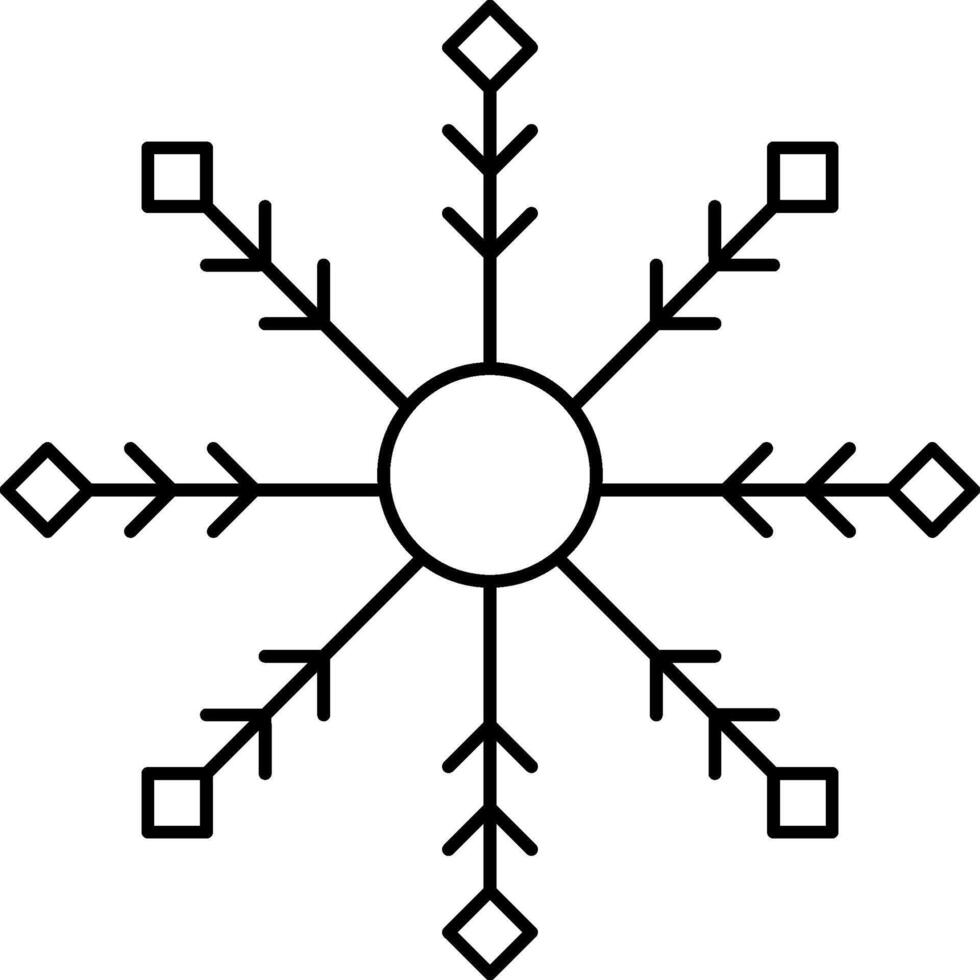 Snowflake coloring pages vector