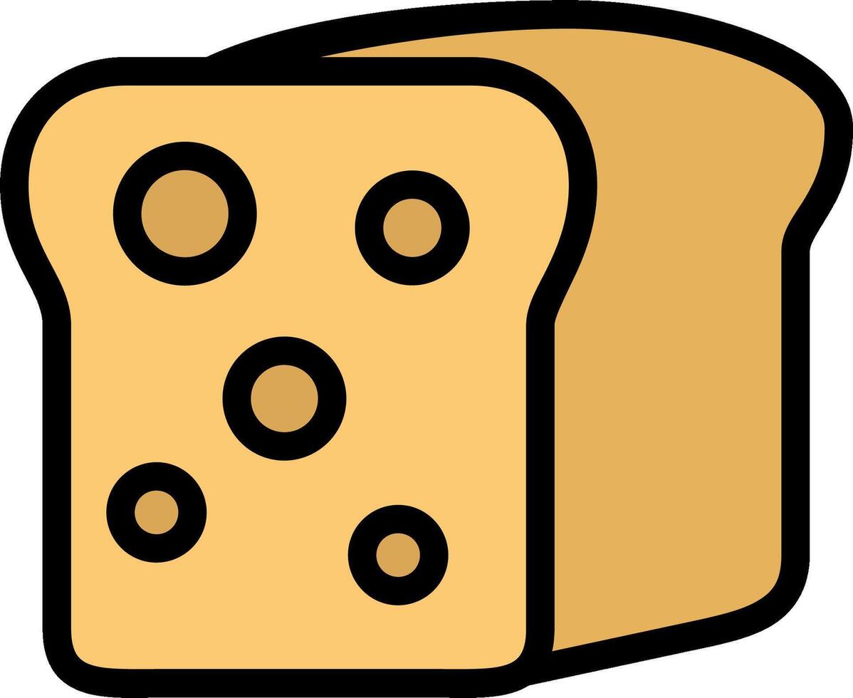 A slice of cheese with holes on it vector
