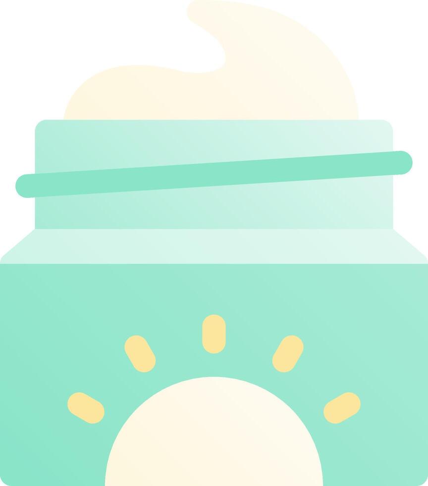 A jar of cream with a sun on it vector