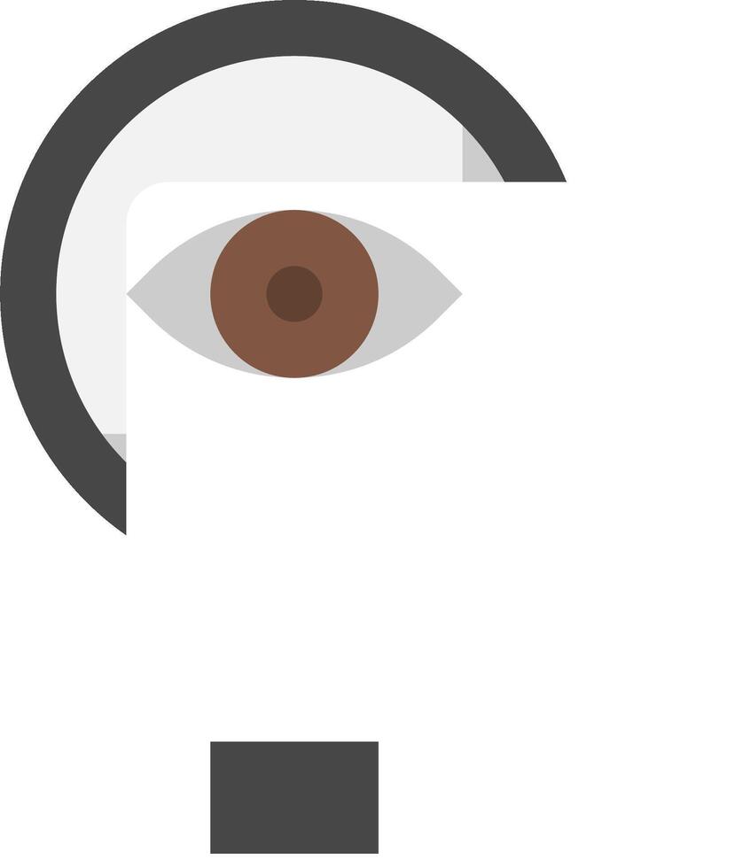A magnifying glass with an eye on it vector