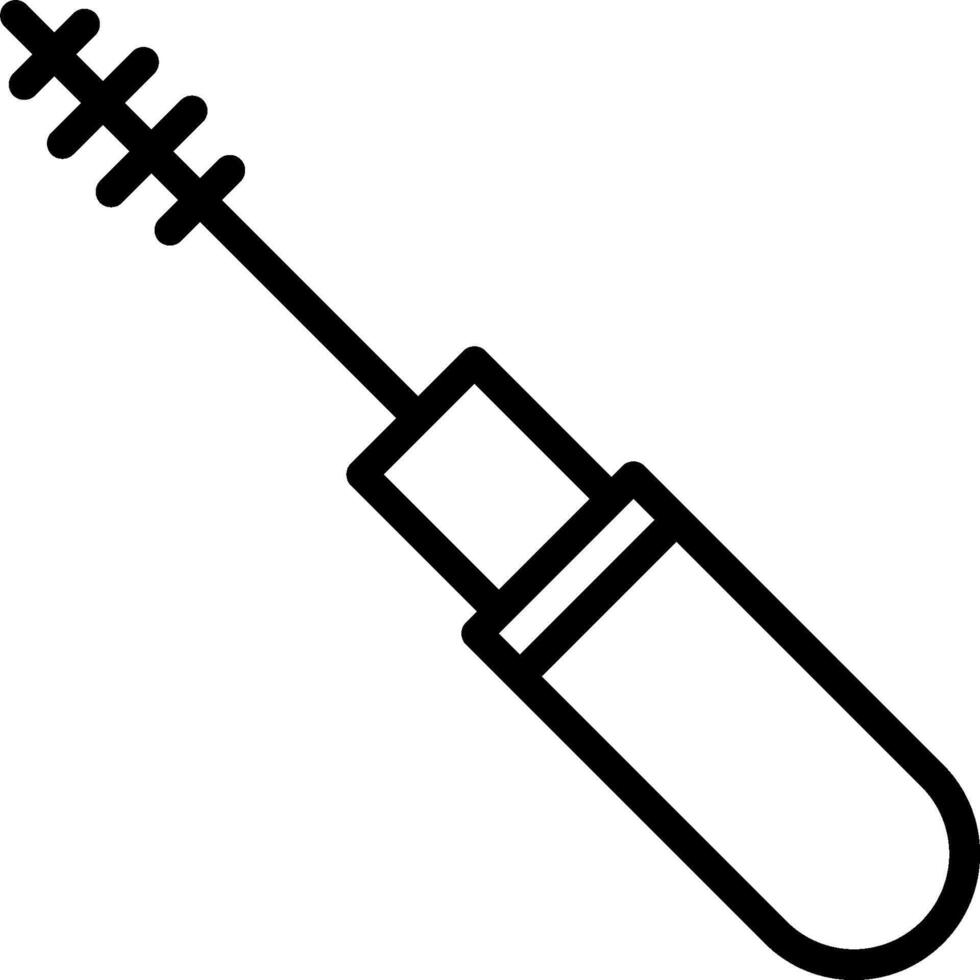 A black and white illustration of a needle vector