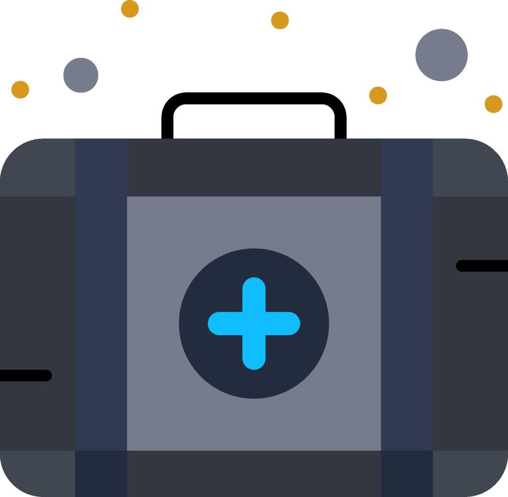 A black briefcase with a plus sign on it vector