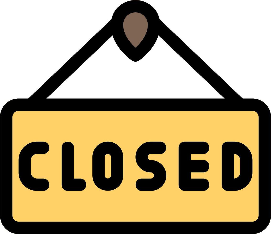 Closed sign clipart vector