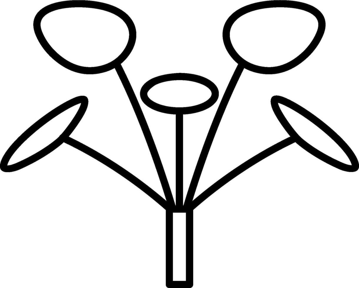 A black and white drawing of a flower vector