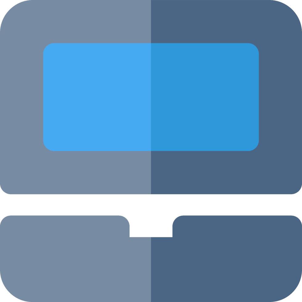 A flat icon of a computer monitor vector