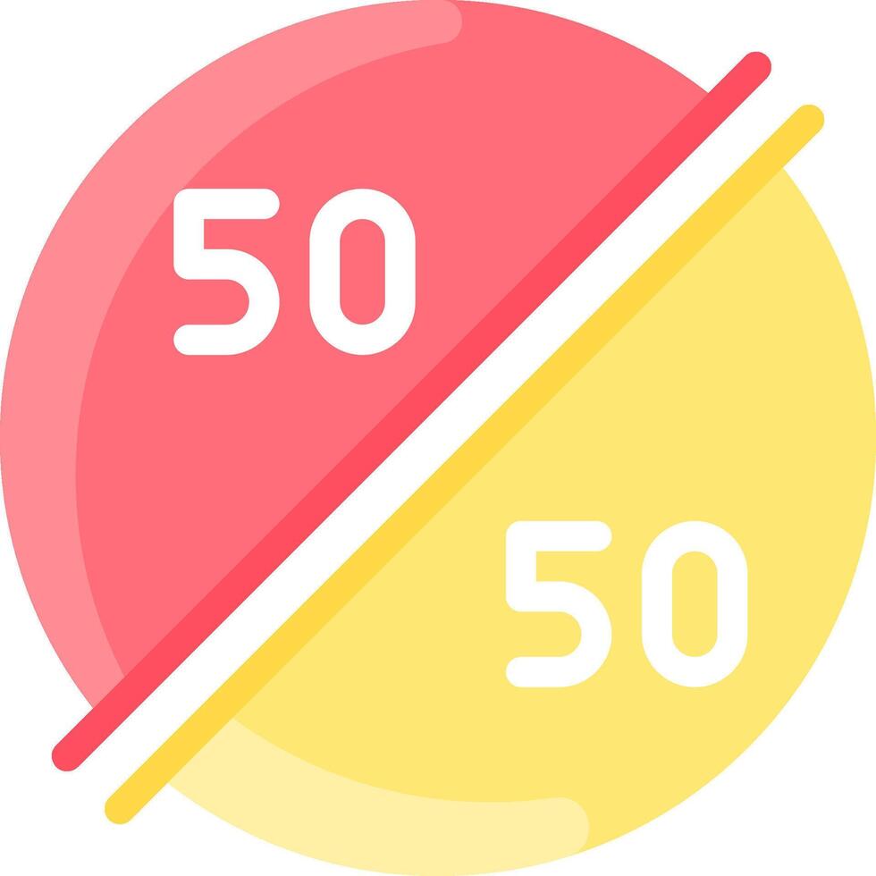 50 off icon vector