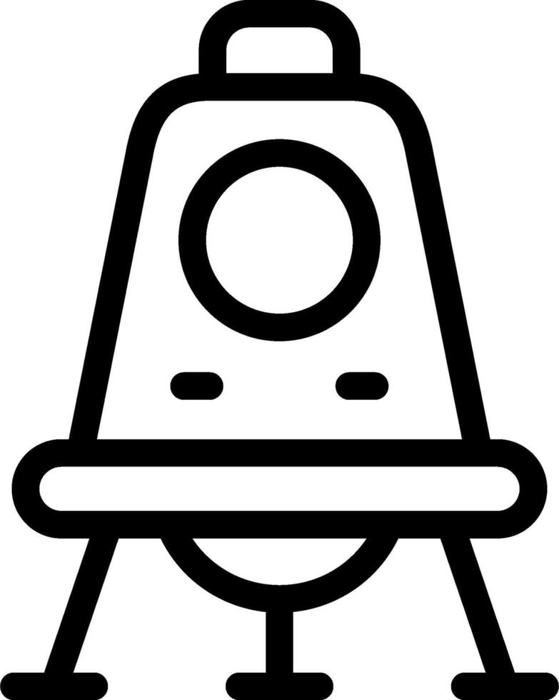 A black and white drawing of a chair vector