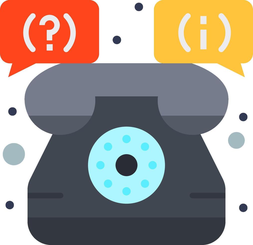 Phone icon with speech bubbles vector