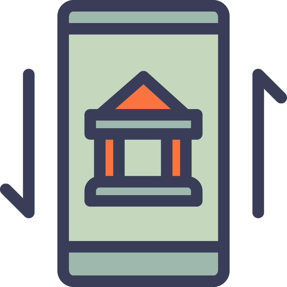 Mobile banking icon illustration vector