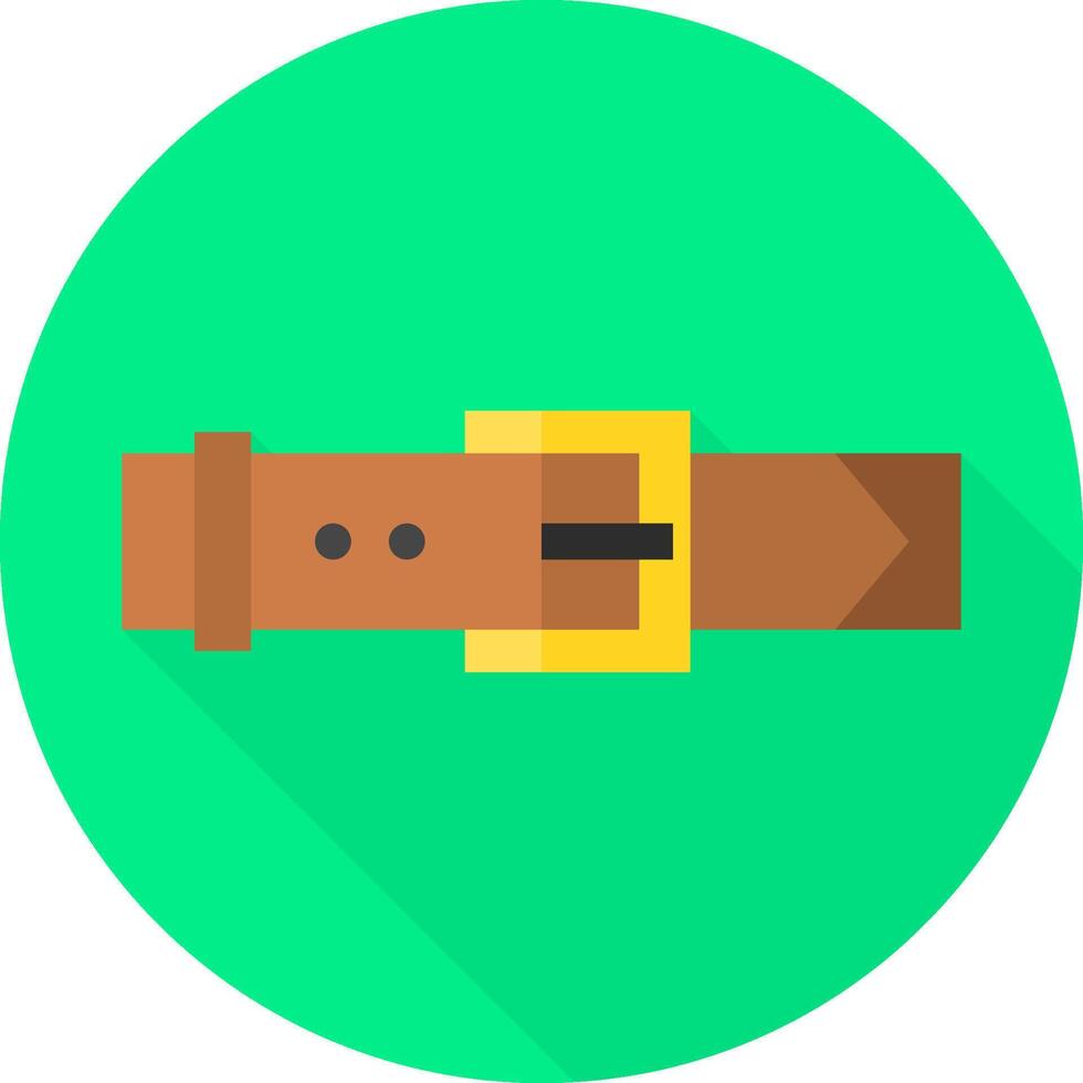 A belt with a buckle on it in a flat design vector