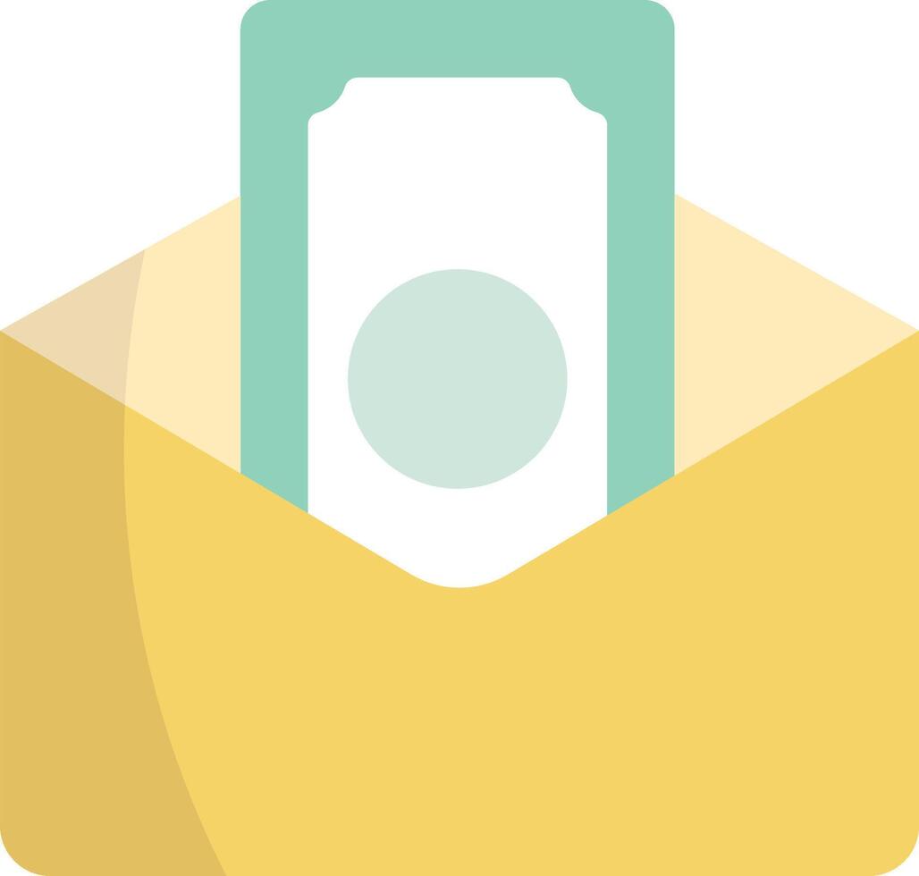 An envelope with money inside it vector