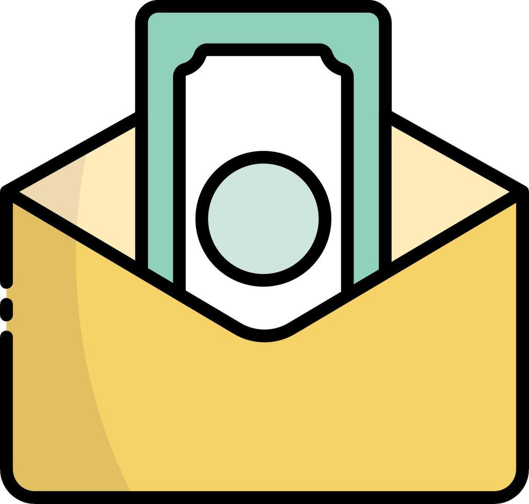 Money envelope icon illustration vector