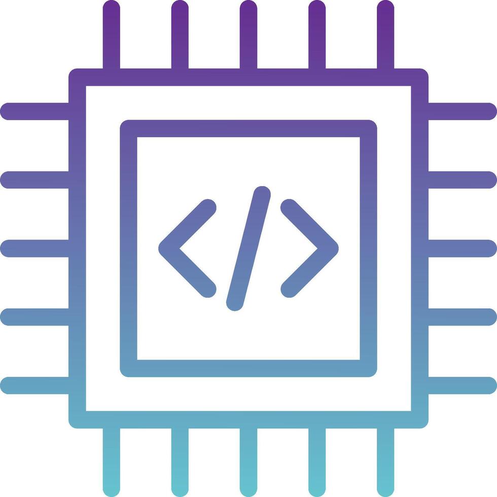 A computer processor with the word html written on it vector