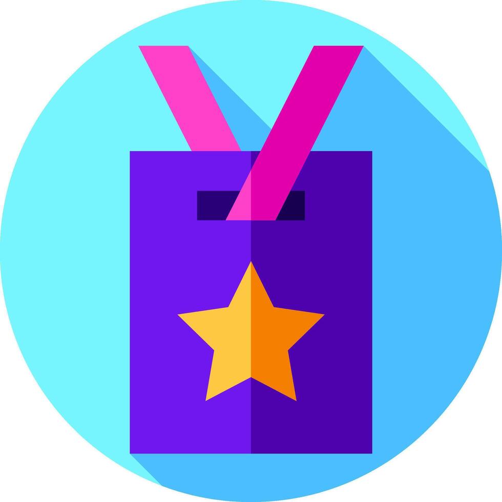 A purple bag with a star on it vector