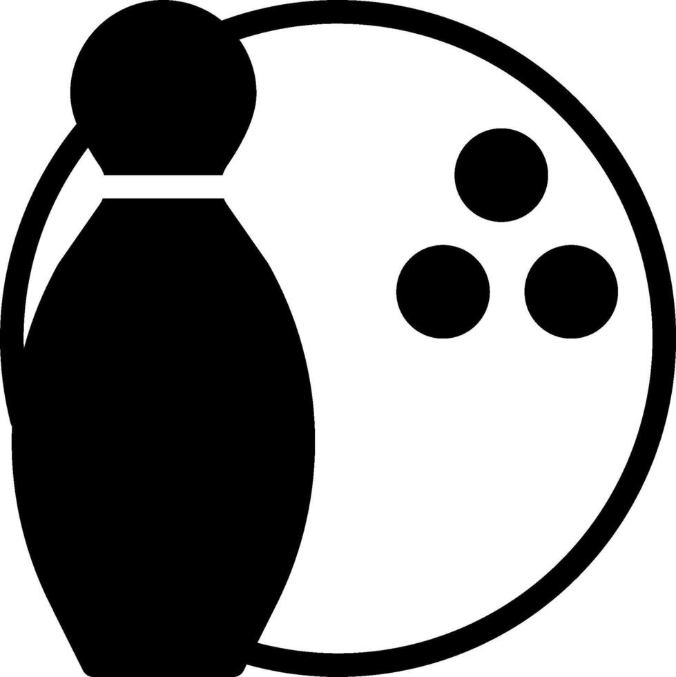 Bowling ball and pins icon vector