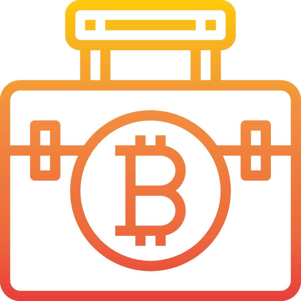 Bitcoin wallet icon vector
