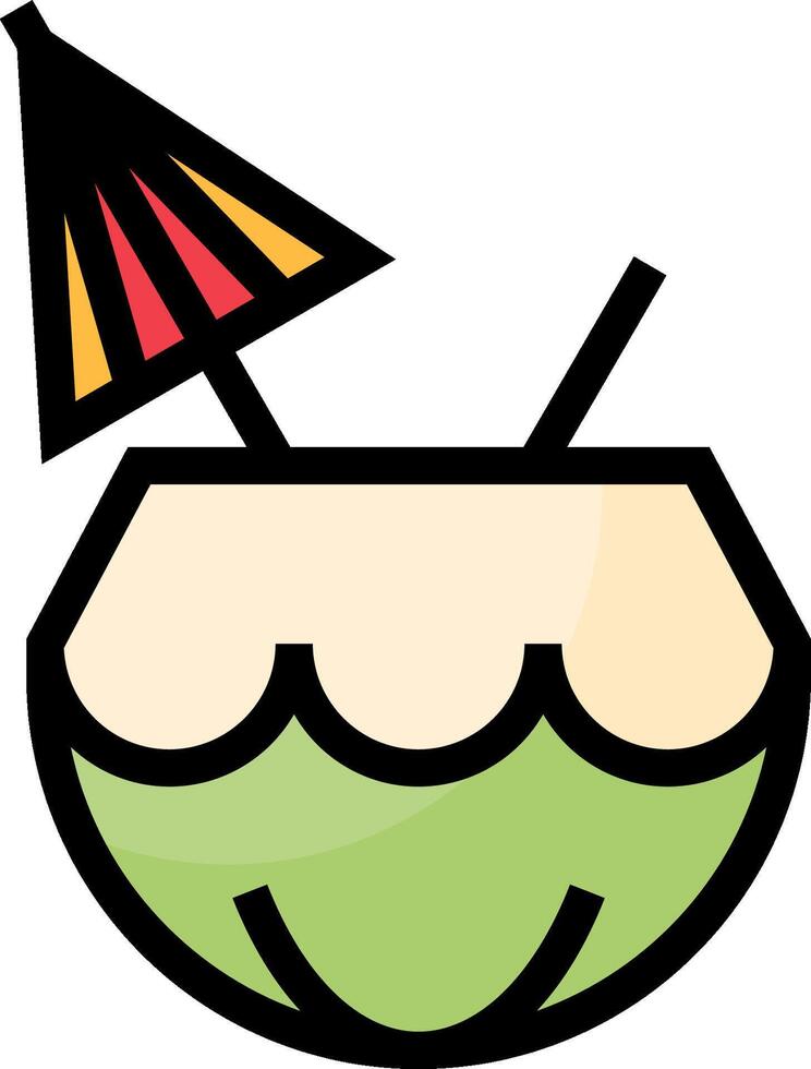 Coconut drink clip art vector