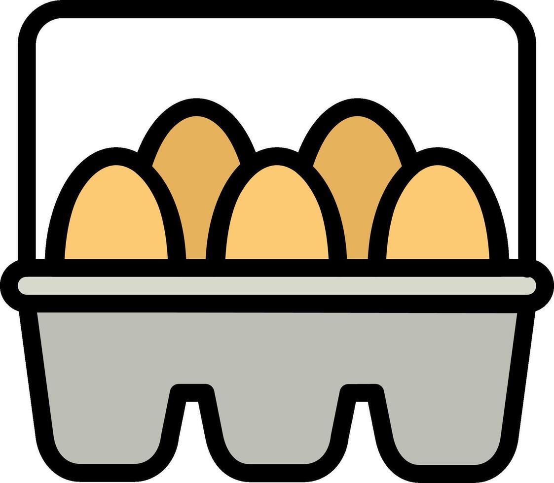 Eggs in a basket icon vector