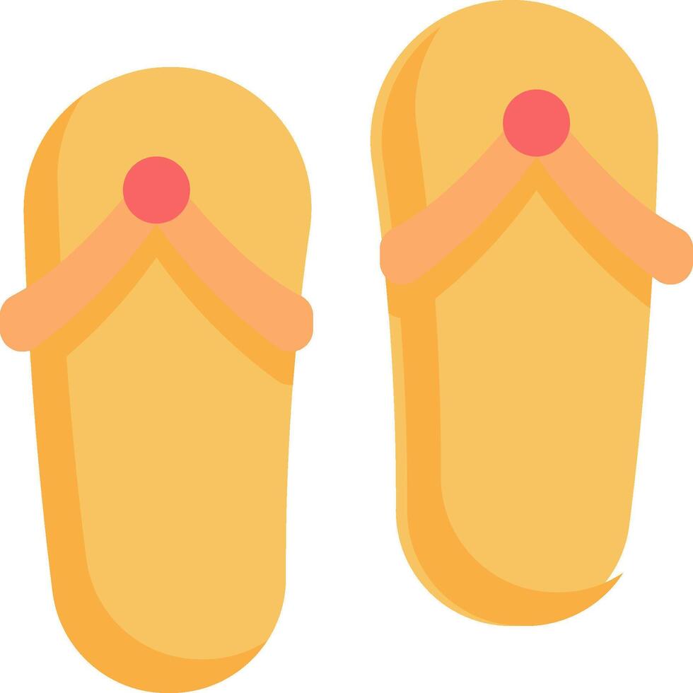 A pair of flip flops on a white background vector