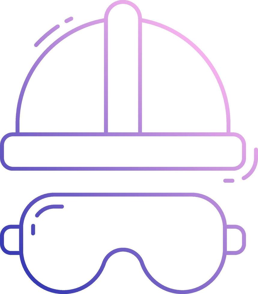 A helmet and goggles on a white background vector