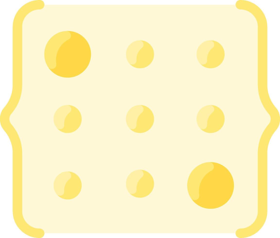 A piece of cheese with holes on it vector