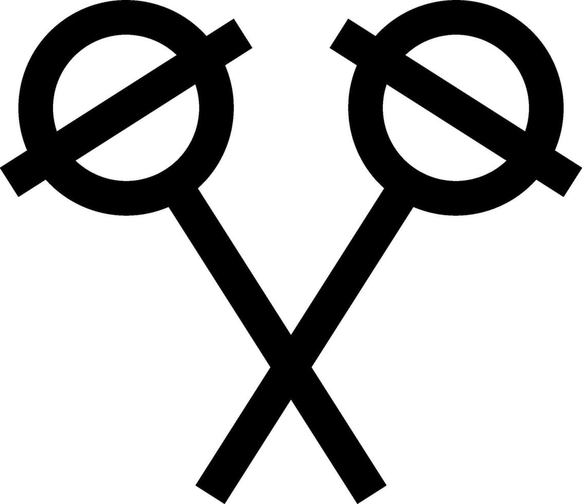 Two crossed swords with no cross in the middle vector