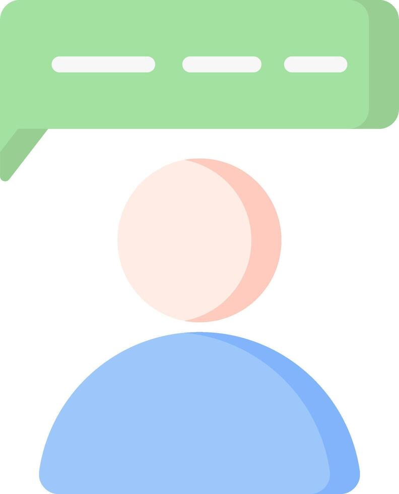 Chat with a person icon vector