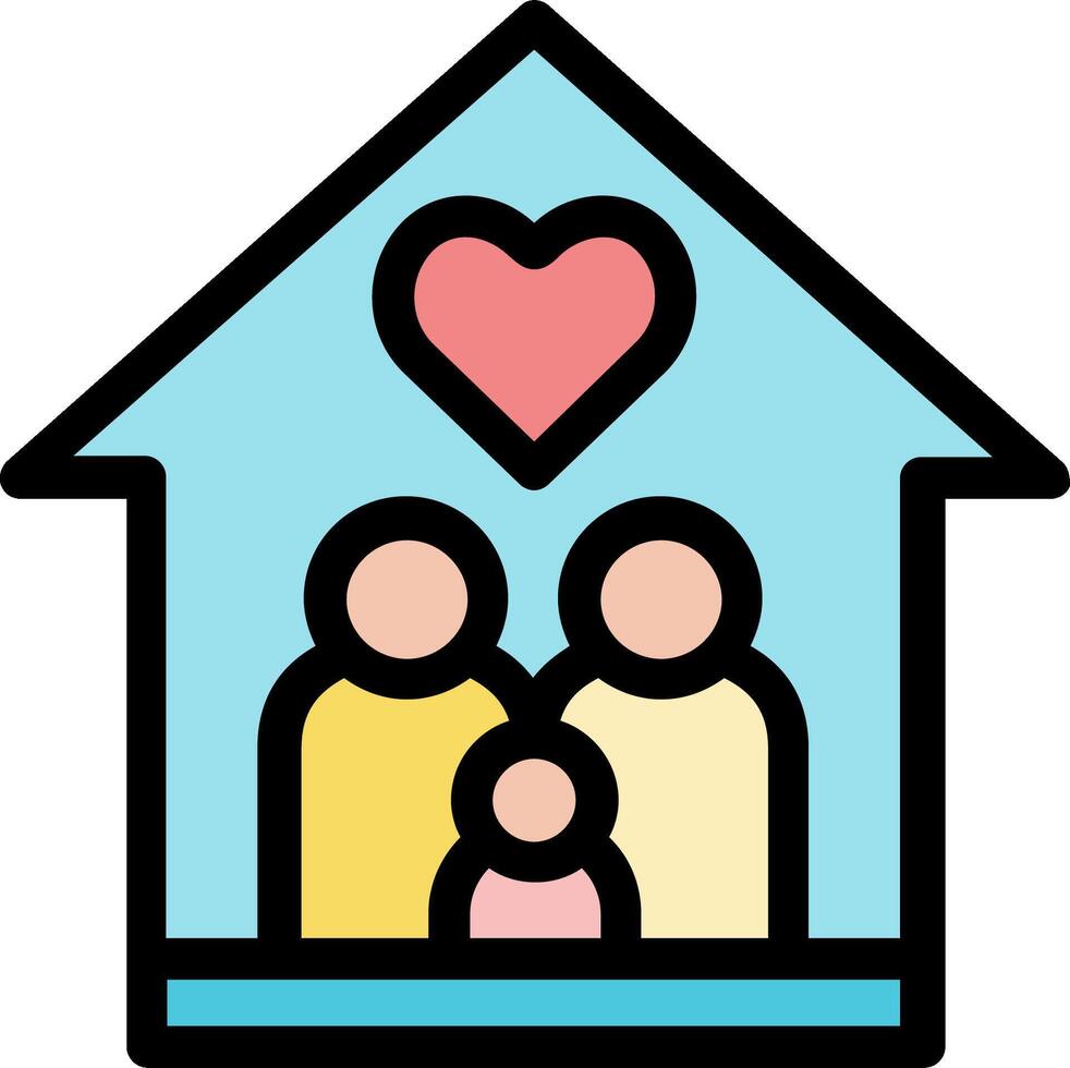 Family home icon illustration vector