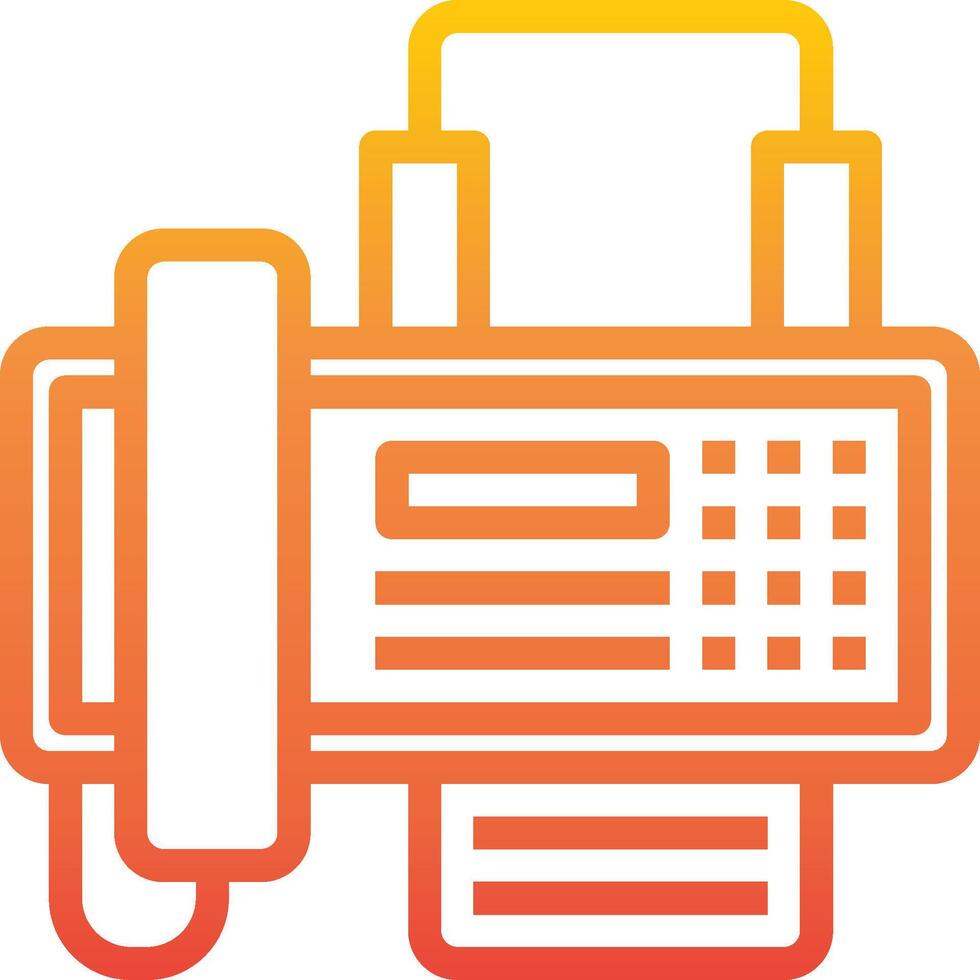 An orange and yellow phone icon vector