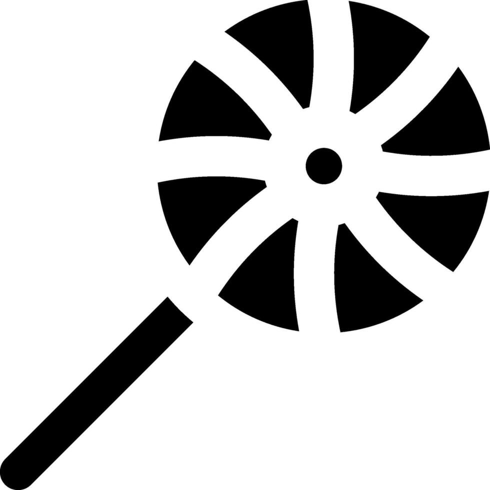 A black and white lollipop icon vector