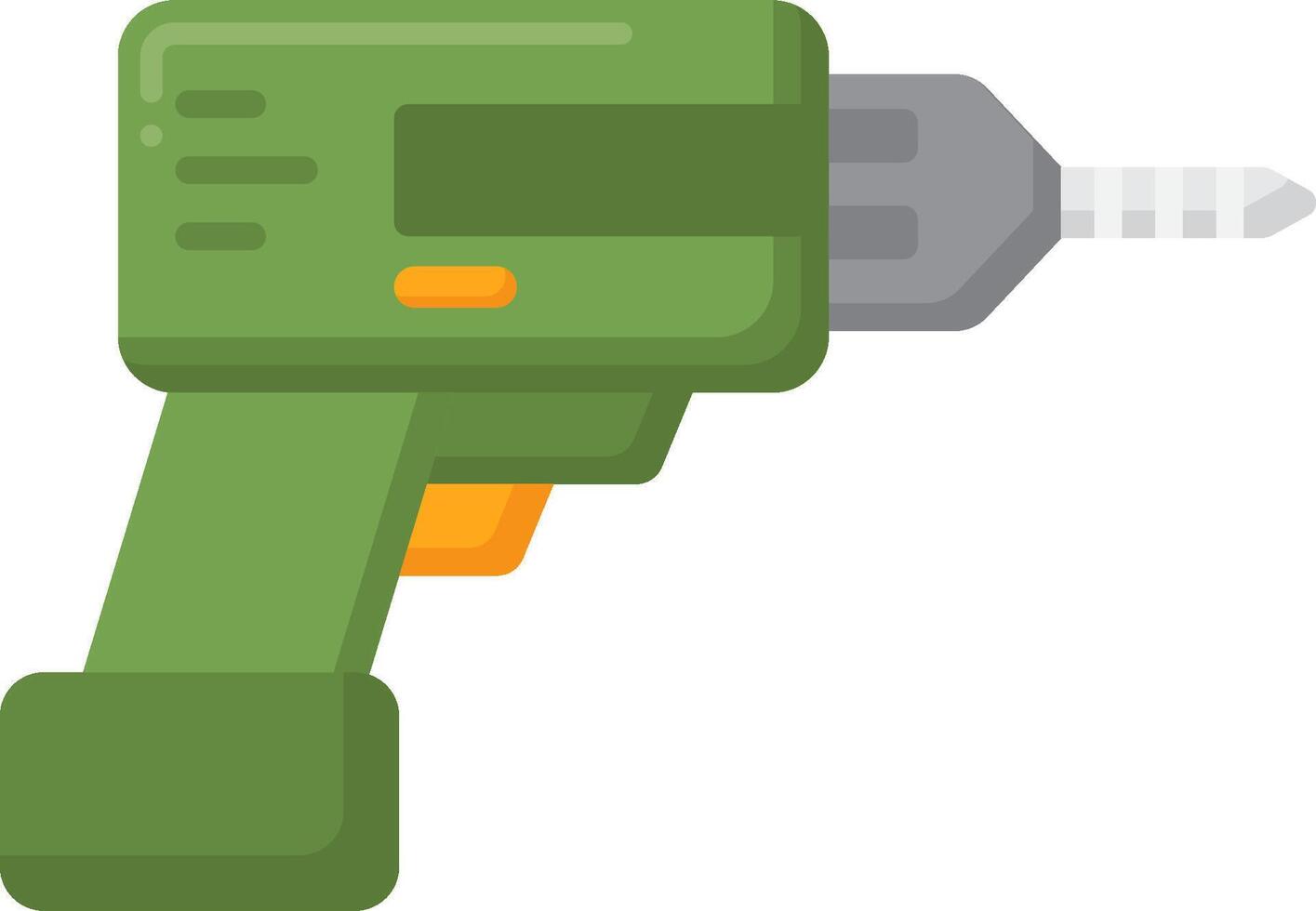 A green drill with a screwdriver on it vector