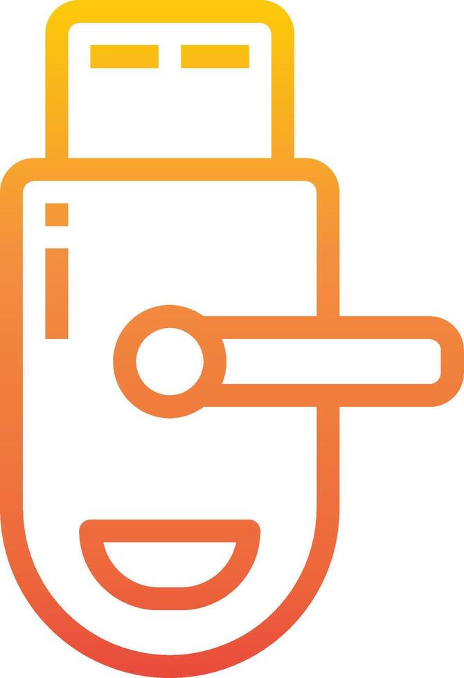 A usb drive with a smiley face on it vector