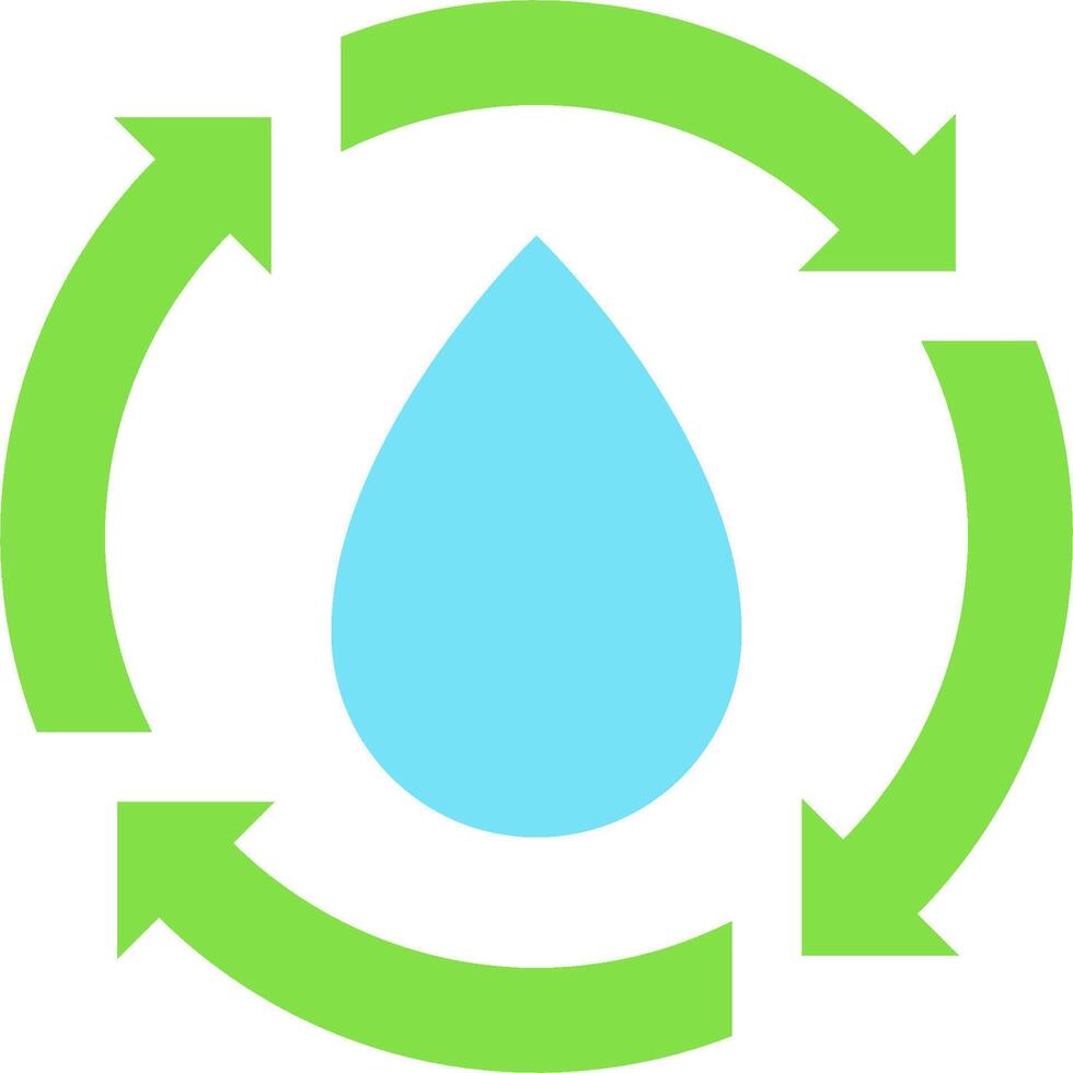 Water recycling icon vector