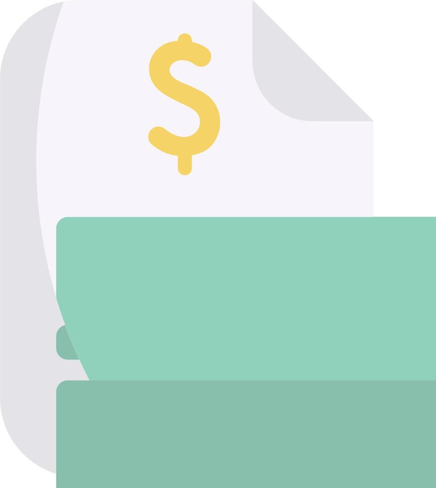 A dollar sign is on a document vector