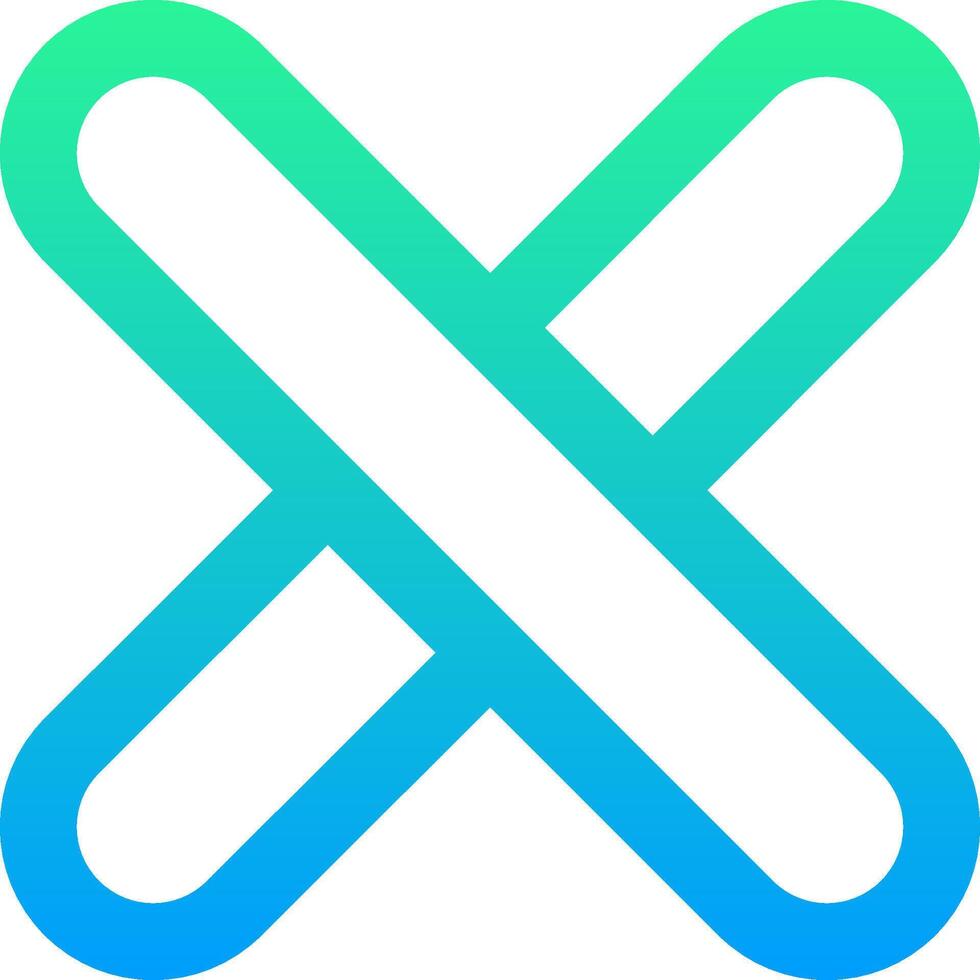 The x logo with a blue and green cross vector