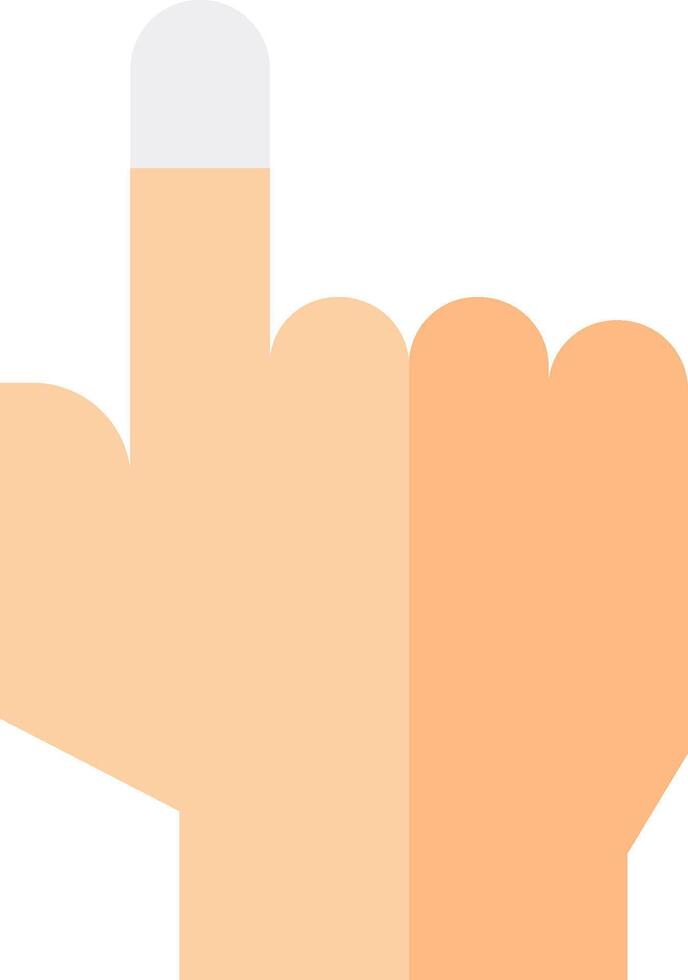 A hand with a finger up and a finger down vector