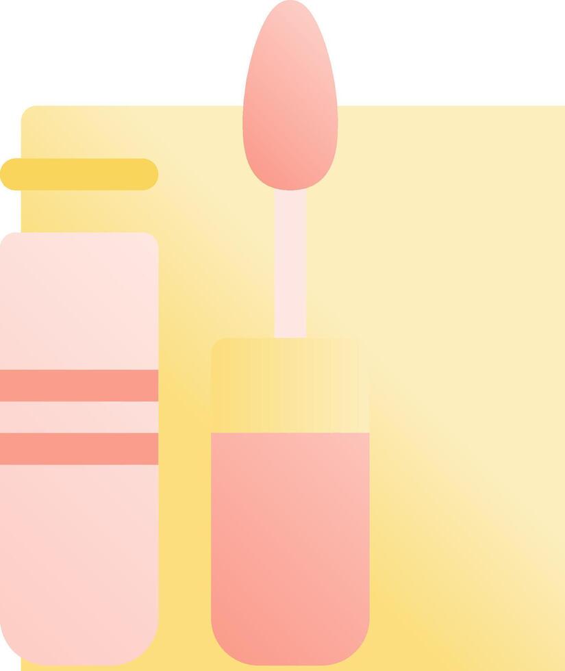 Lipstick and tube on a yellow background vector