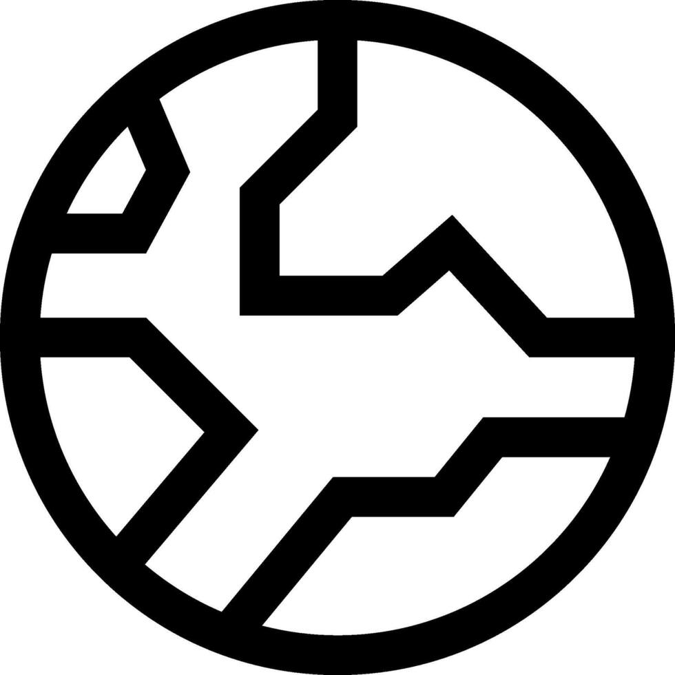 A black and white logo of a circle with a line through it vector