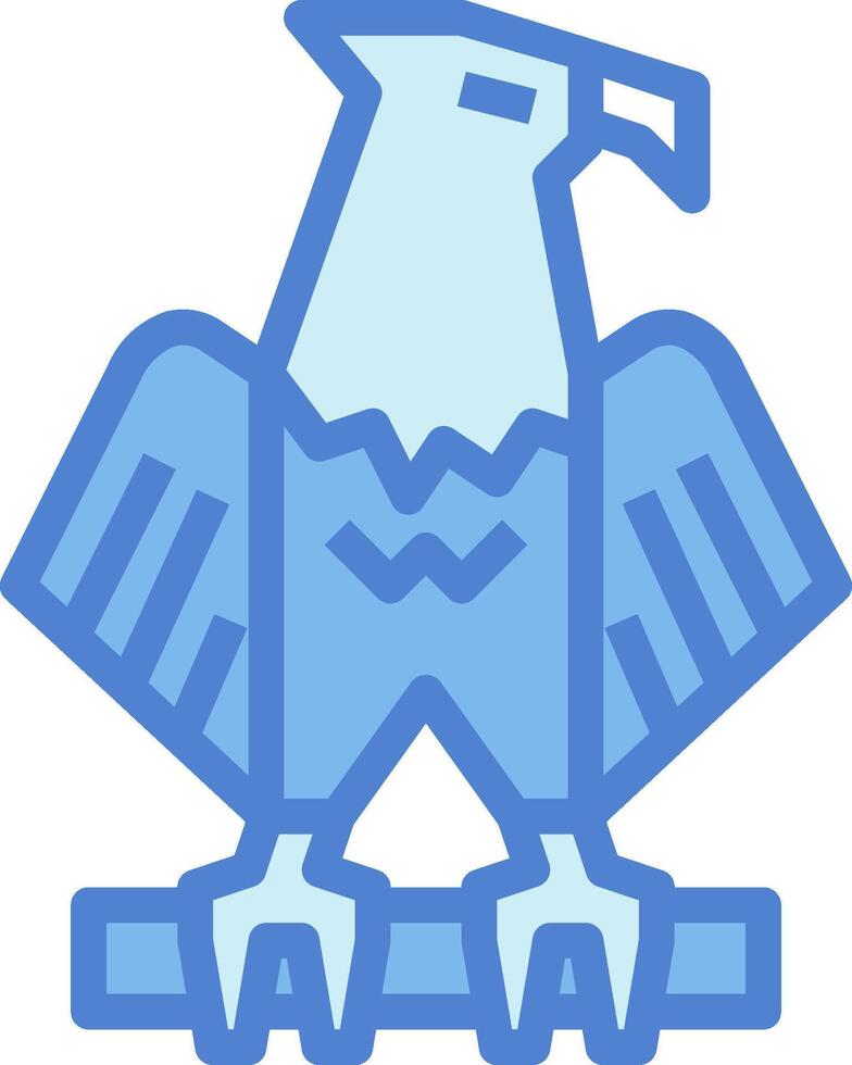 A blue eagle with a white background vector